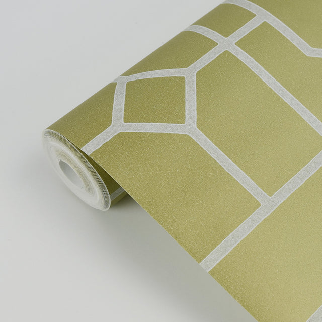 Johan Mustard Trellis Wallpaper