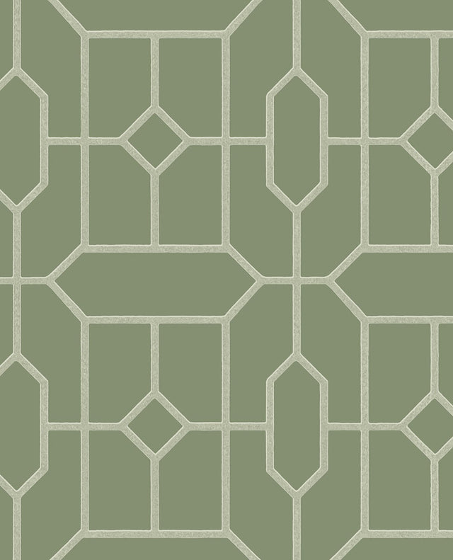Johan Green Trellis Wallpaper