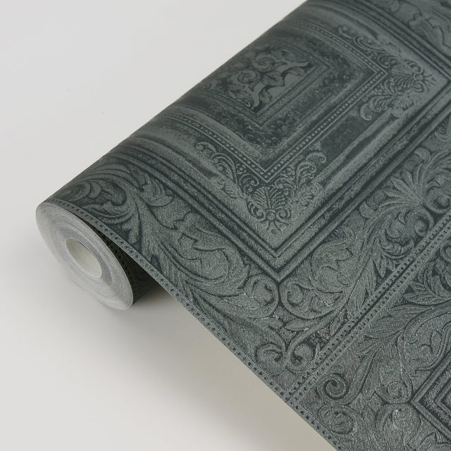 Olsson Dark Green Wood Panel Wallpaper