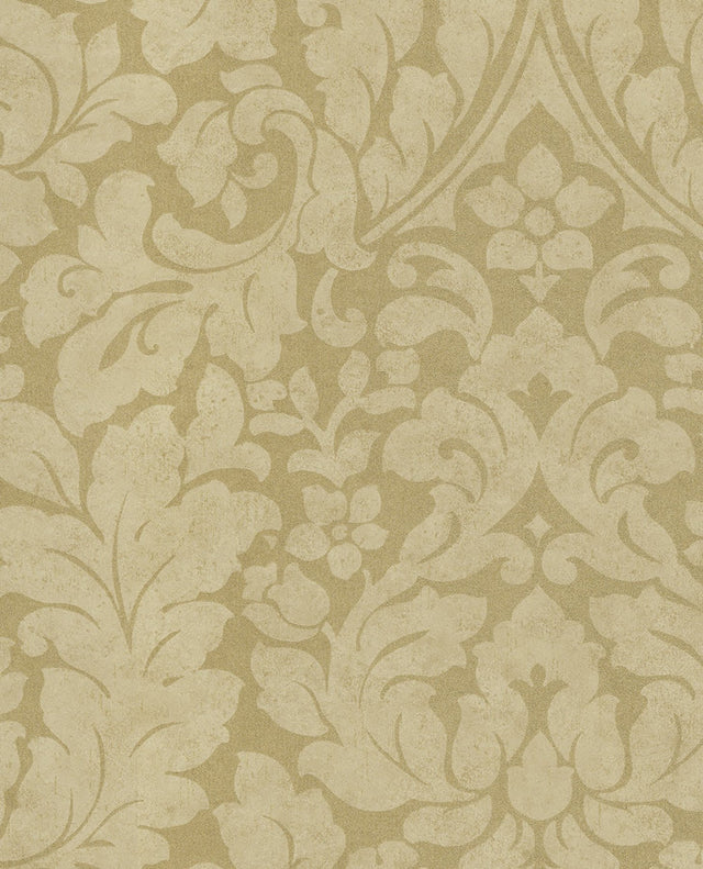 Arvid Beige Damask Wallpaper