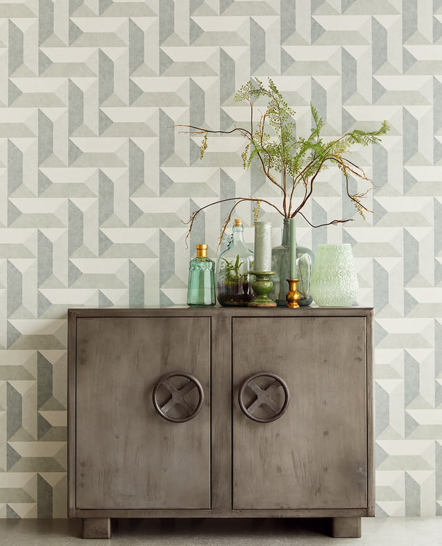 Sigge Slate Geometric Wallpaper