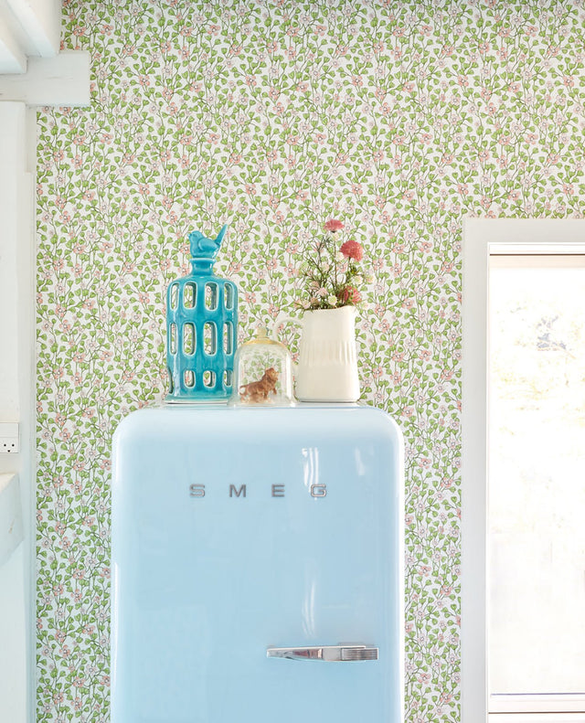 Maja Light Pink Miniature Floral Wallpaper with Botanical Scandinavian Flowers - Eijffinger EJ383530