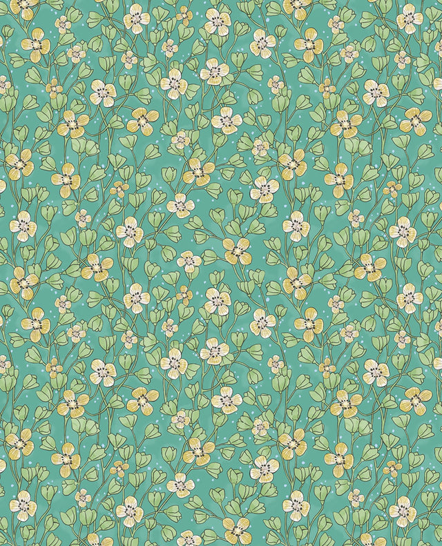 Maja Green Miniature Floral Wallpaper