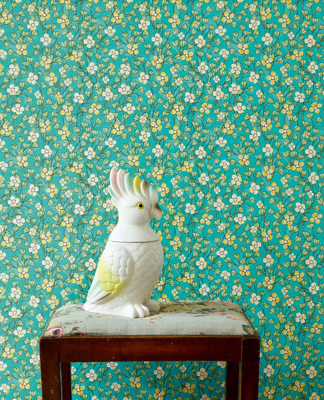 Maja Green Miniature Floral Wallpaper