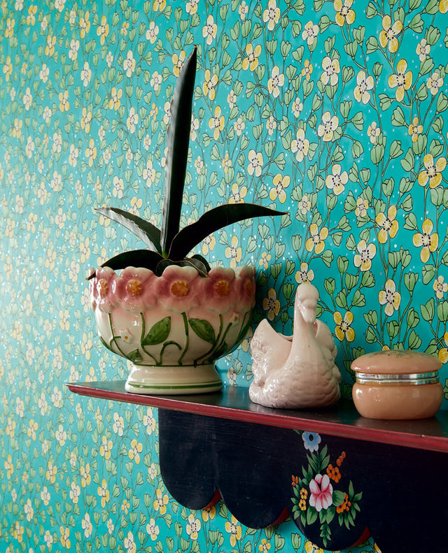 Maja Green Miniature Floral Wallpaper