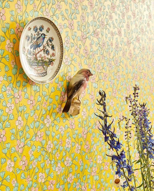 Maja Mustard Miniature Floral Wallpaper