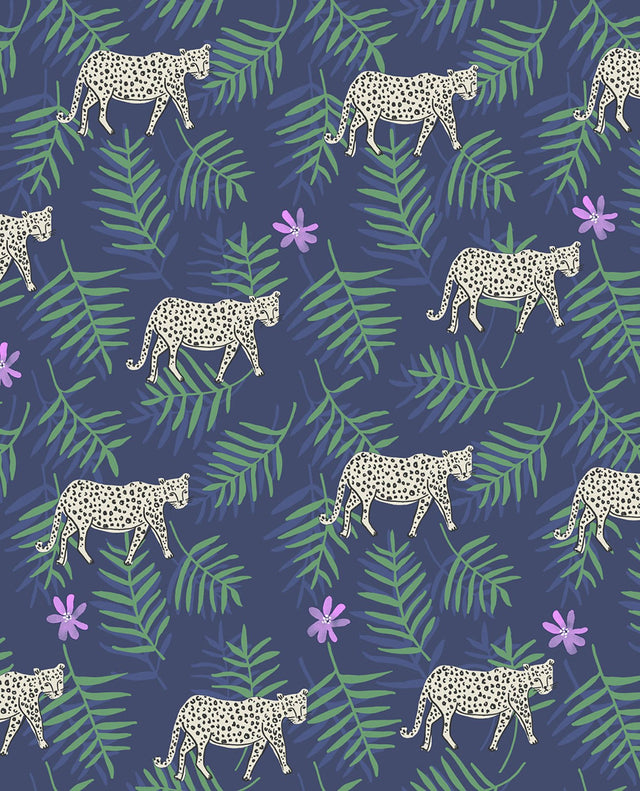 Exempel Indigo Cheetah Wallpaper