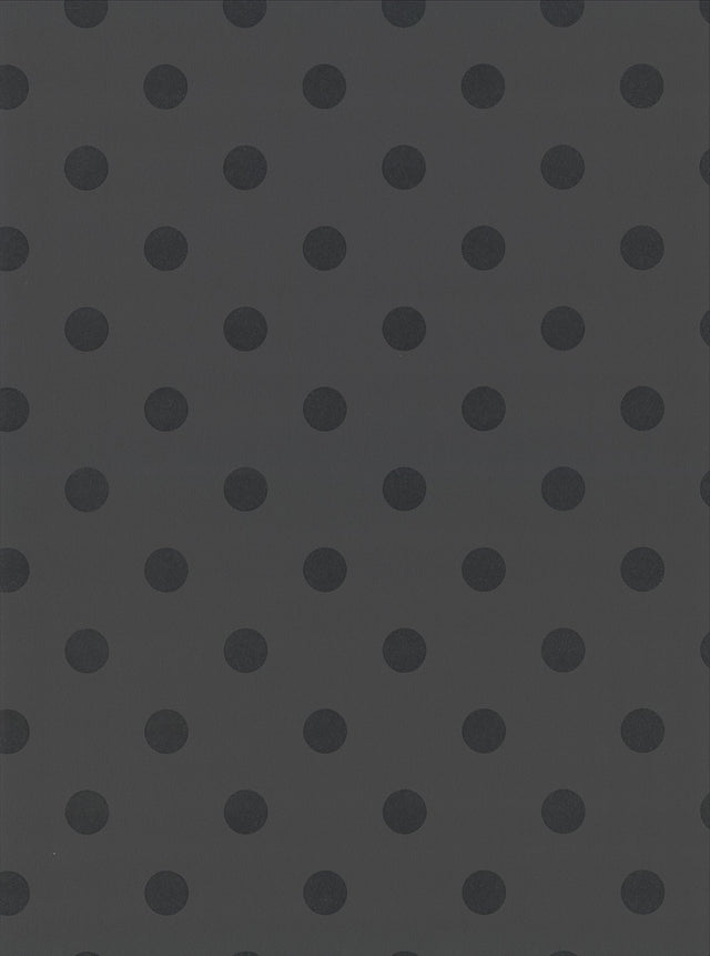 Debra Grey Matte Polka Dot Wallpaper with Modern Geometric Pattern - Lucky Day EJ397631