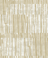Serapha Lines wallpaper in Honey with metallic accents and contemporary stripe pattern