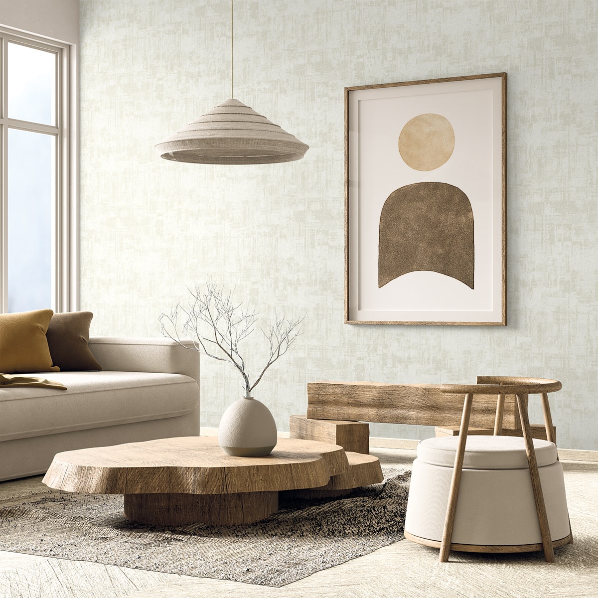 Flight Whites & Off-Whites by Neutral Elements Textured Metallic Accent Wallpaper – Seabrook Designs EL20105