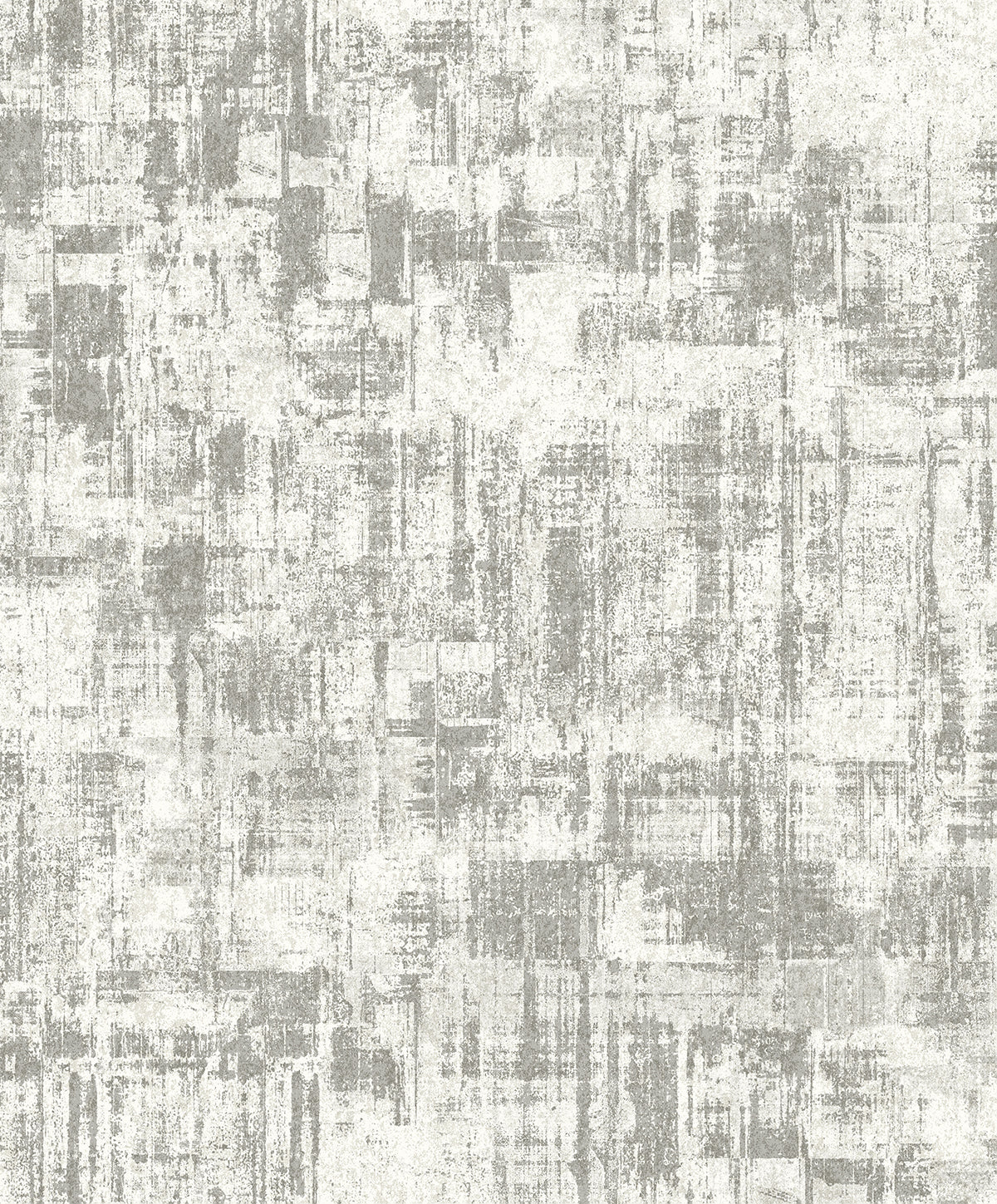 Abstract faux-texture wallpaper in slate gray with subtle metallic accents.