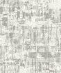 Abstract faux-texture wallpaper in slate gray with subtle metallic accents.