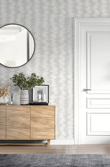 Noctara Paper by Neutral Elements Striped Metallic Accent Wallpaper- Seabrook Designs EL20210