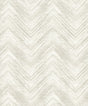 Buttercream and off-white chevron wallpaper with subtle metallic accents