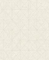 Lunoria oatmeal beige geometric matte nonwoven wallpaper pattern