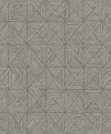 Lunoria in Cement geometric screen printed wallpaper with a textured triangle pattern