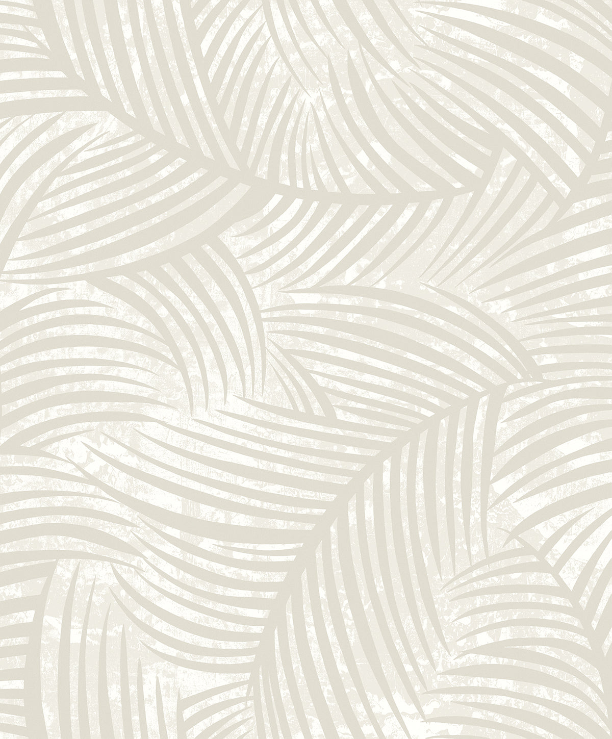 Zephyra Palms wallpaper in Oat Milk with metallic accents, palm leaf botanical pattern