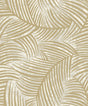 Zephyra Palms wallpaper in Toasted Almond with metallic palm frond motif