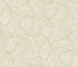 Stellara geometric wallpaper in champagne with metallic accents