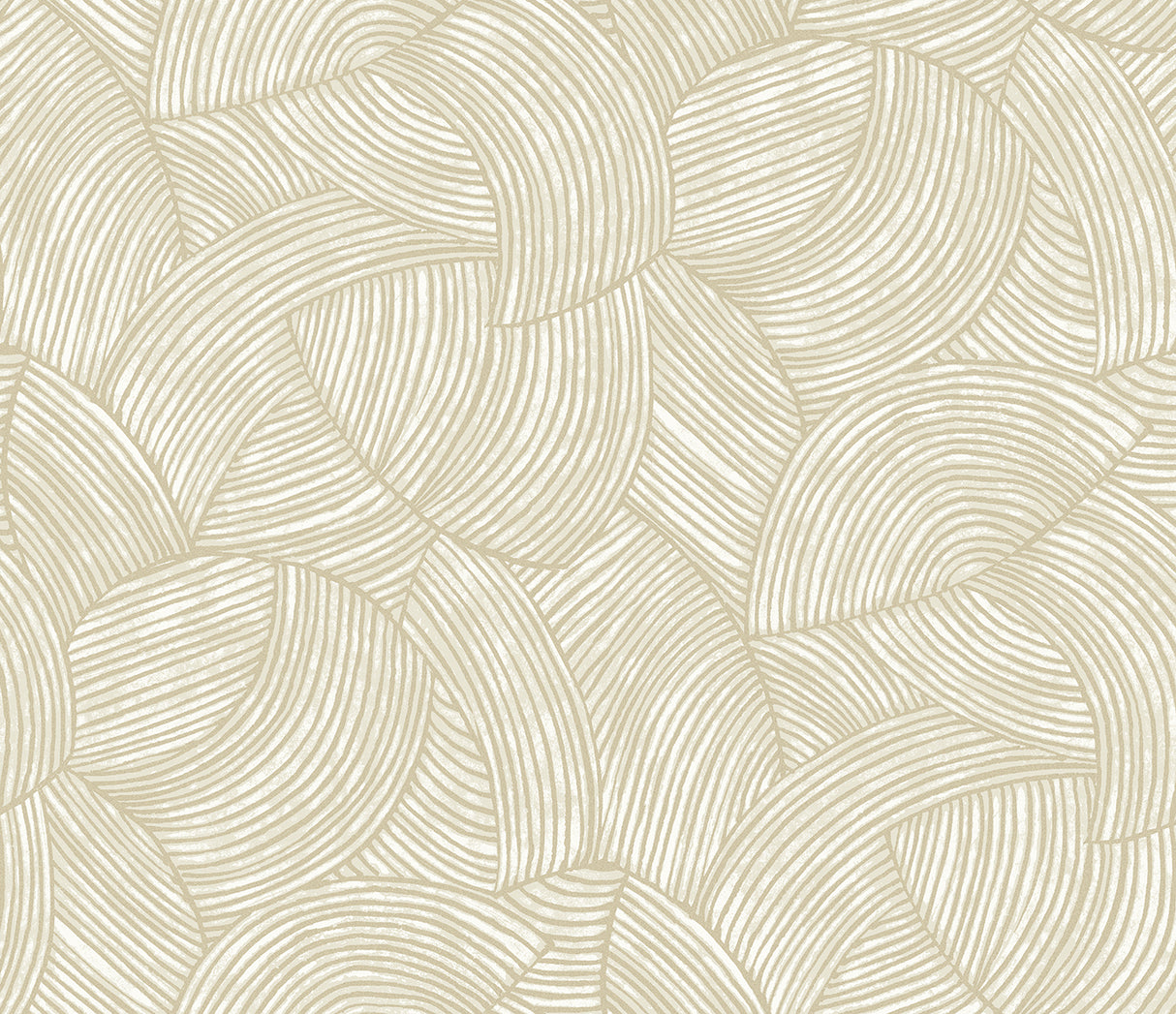 Stellara geometric wallpaper in champagne with metallic accents