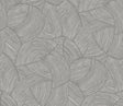 Stellara geometric wallpaper in silver with metallic accents and glass beads