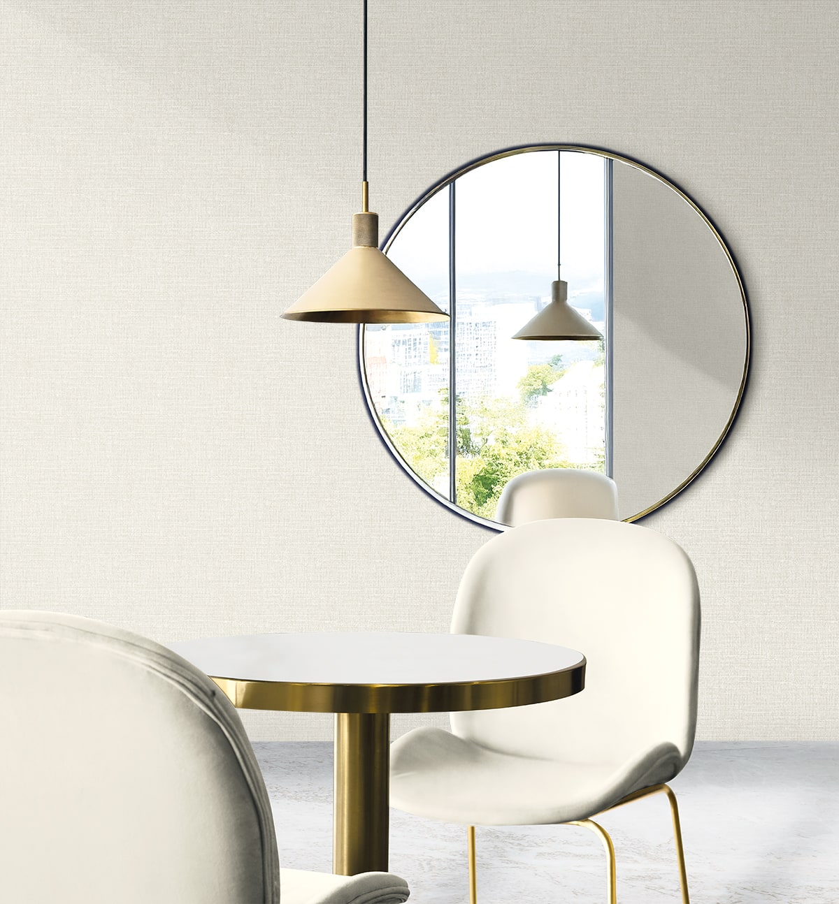 Aureline Oat Milk by Neutral Elements Textured Faux Wallpaper- Seabrook Designs EL21300