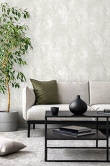 Nymera Frost by Neutral Elements Textured Faux Plaster Wallpaper- Seabrook Designs EL21410