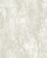 Nymera wallpaper in Snow, a light ivory faux plaster texture with subtle metallic accents.