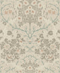Victorian Garden Floral wallpaper in Lunar Rock & Clay with a vintage floral, scrolling botanical motif in soft beige, clay, and muted green tones.