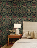 Primrose Garden Floral Wrought Iron & Clay by Etten Studios Prepasted Floral Wallpaper – Etten Studios EP10201