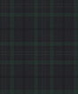 Dark blue and evergreen tartan plaid prepasted wallpaper pattern.