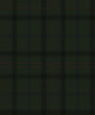Dark green plaid wallpaper with subtle navy and thin red accent lines in a classic tartan check pattern.