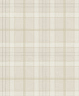 Tailor Plaid Neutral by Etten Prepasted Wallcoverings Prepasted Plaid Wallpaper – Etten Studios EP10307-Sample