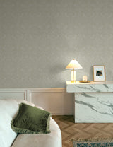 Tonal Bird Garden Beige by Etten Prepasted Wallcoverings Vintage Botanical Bird Wallpaper – Etten Studios EP10407