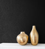 Swirl Geometric Ebony by Etten Prepasted Wallcoverings Prepasted Geometric Wallpaper – Etten Studios EP10700