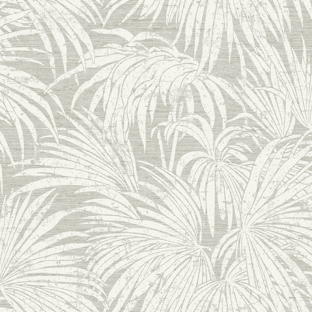 Cassava Palm Neutral Peel & Stick Wallpaper with Modern Botanical Leaf Pattern - NuWallpaper ESS6015