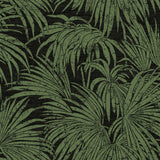 Cassava Palm Black & Green Peel & Stick Wallpaper with Botanical Leaves Modern Style - NuWallpaper ESS6018
