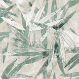 Bali Bamboo Jade Peel & Stick Wallpaper with Modern Botanical Leaf Pattern - NuWallpaper ESS6020