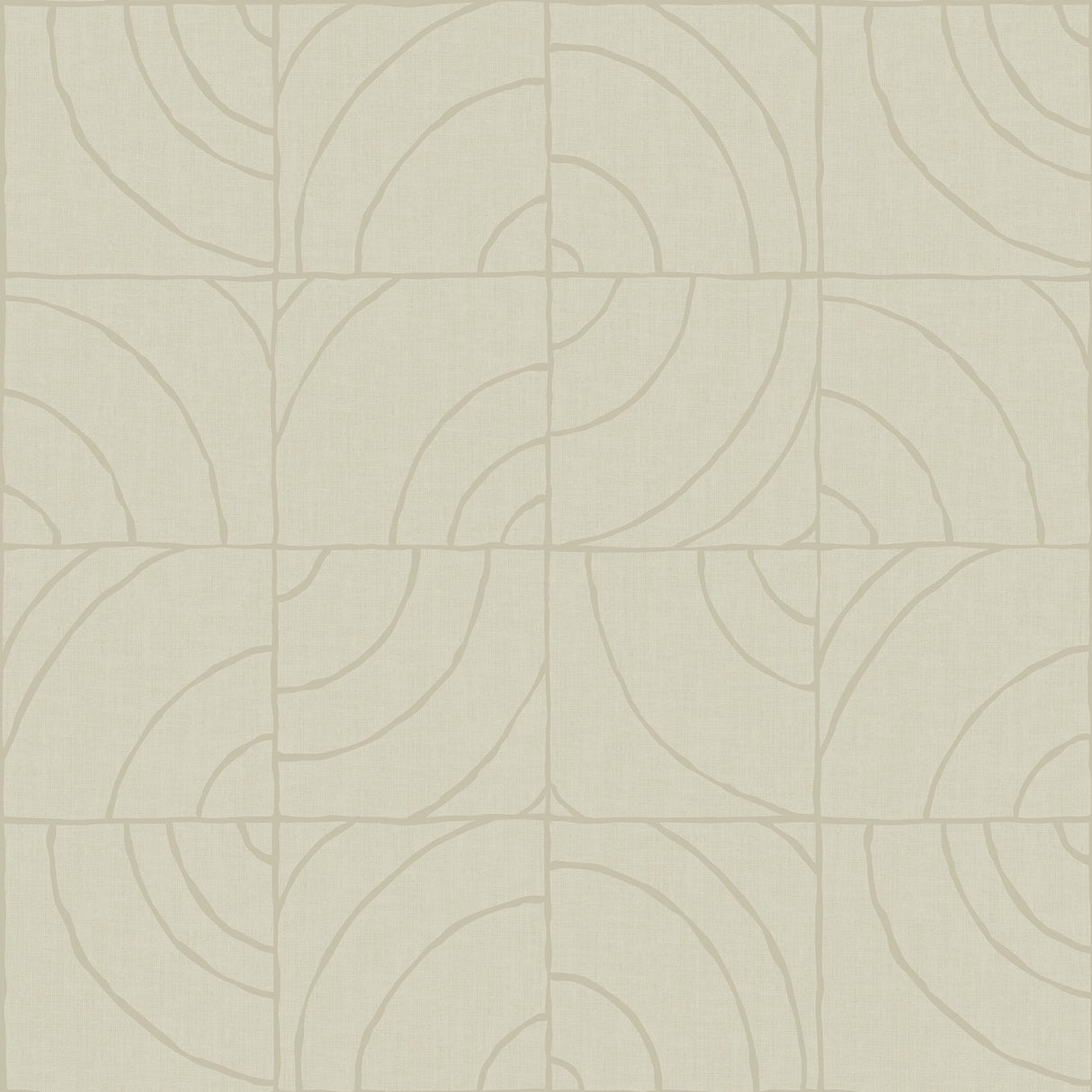 Batik Blok Taupe Peel & Stick Wallpaper with Metallic Geometric Abstract Motif - ESS6021