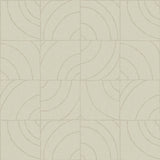 Batik Blok Taupe Peel & Stick Wallpaper with Metallic Geometric Abstract Motif - ESS6021