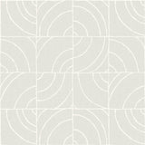 Batik Blok Grey Peel & Stick Wallpaper with Modern Geometric Abstract Pattern - NuWallpaper ESS6022