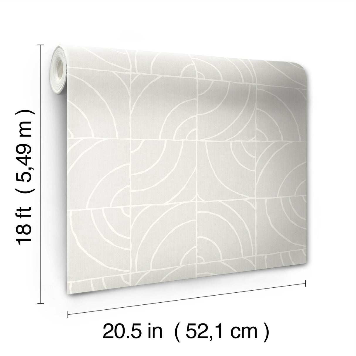 Batik Blok Grey Peel & Stick Wallpaper with Modern Geometric Abstract Pattern - NuWallpaper ESS6022
