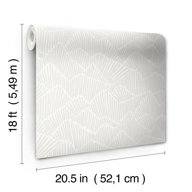 Ridge & Valley Grey Peel & Stick Wallpaper with Modern Geometric Abstract Pattern - NuWallpaper ESS6024
