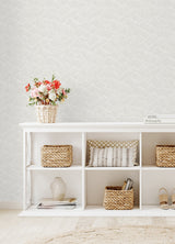Ridge & Valley Grey Peel & Stick Wallpaper with Modern Geometric Abstract Pattern - NuWallpaper ESS6024