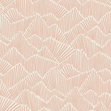 Ridge & Valley Clay Peel & Stick Wallpaper with Modern Geometric Pattern - NuWallpaper ESS6025