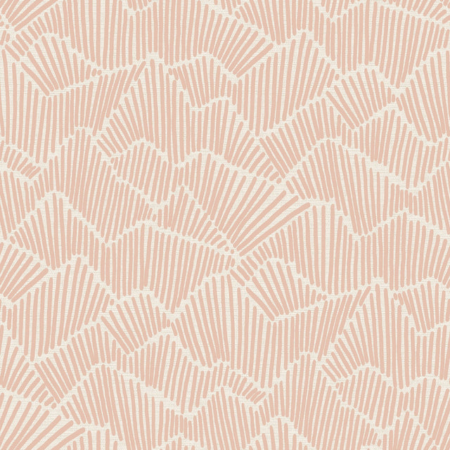 Ridge & Valley Clay Peel & Stick Wallpaper with Modern Geometric Pattern - NuWallpaper ESS6025