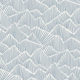 Ridge & Valley Periwinkle Peel & Stick Wallpaper with Modern Geometric Pattern - Brewster ESS6026