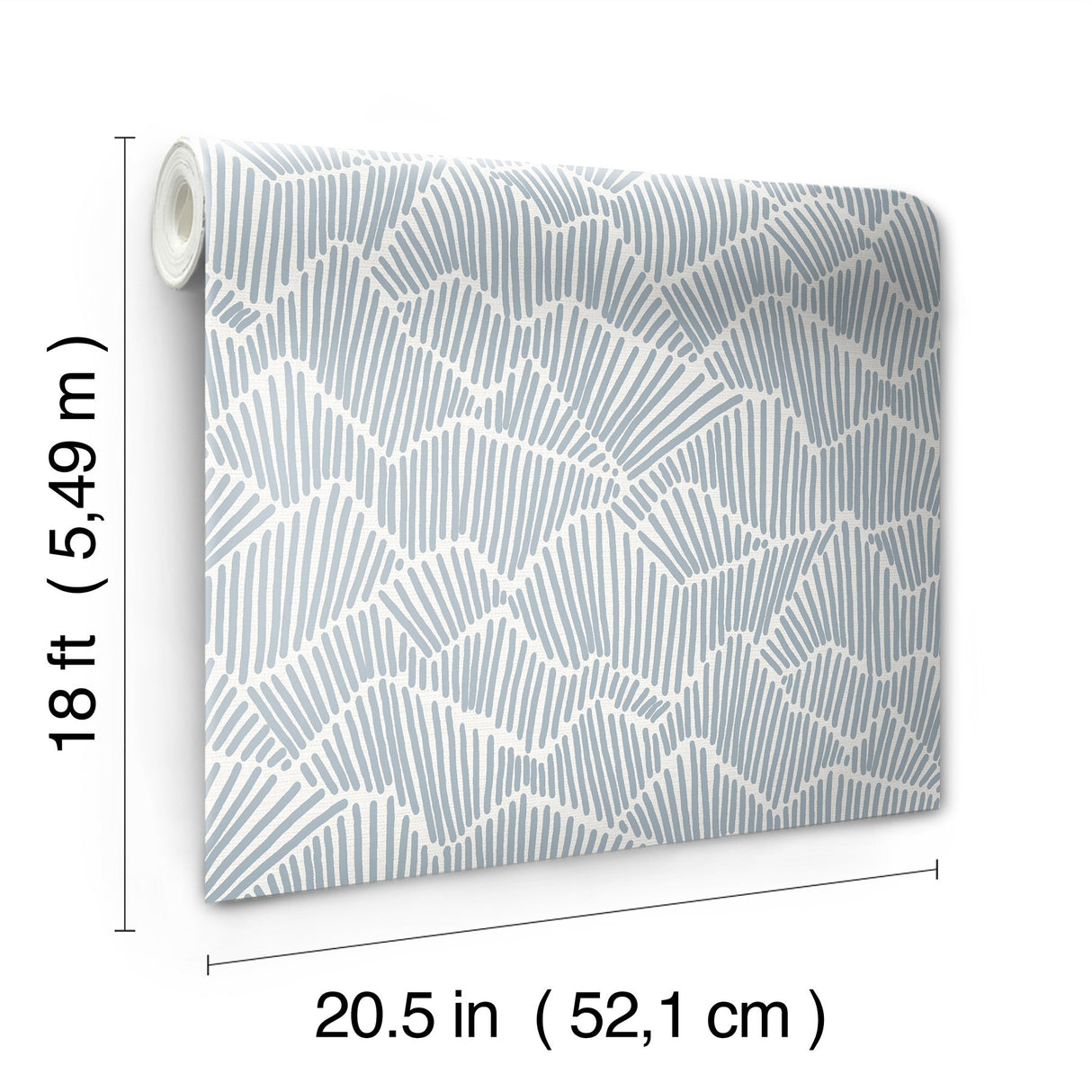 Ridge & Valley Periwinkle Peel & Stick Wallpaper with Modern Geometric Pattern - Brewster ESS6026
