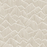 Ridge & Valley Beige Peel & Stick Wallpaper with Geometric Abstract Pattern - NuWallpaper ESS6027