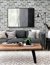 Vintage Faux Brick Steel Grey & Tan by Etten Studios Industrial Faux Brick Wallpaper – Etten Studios ET10105
